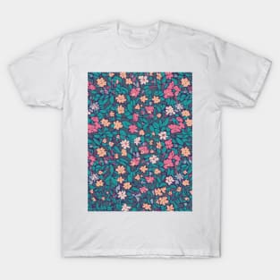 Floral Pattern 90's lofi: Lofi Garden Whispers T-Shirt